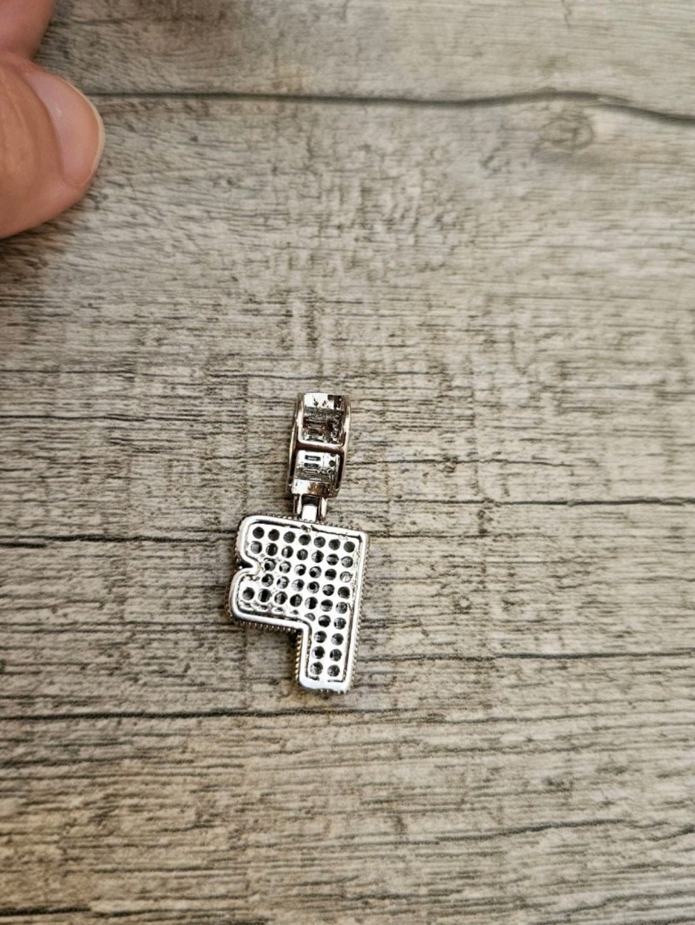 Sterling Silver  plated Letters A to Z Initial Baguette CZ P - Picture 15 of 15